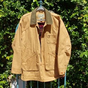 LL Bean flannel lined barn field coat